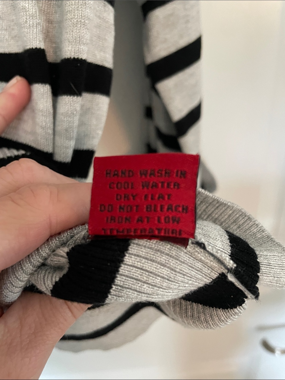 Red Striped Button-Front Cardigan - Light Gray & Black - Picture 4 of 10